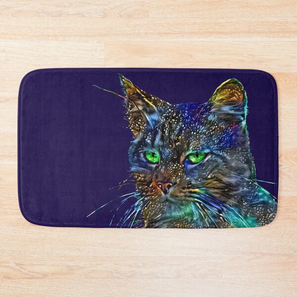 Item preview, Artificial neural style Starry night wild cat designed and sold by blackhalt.