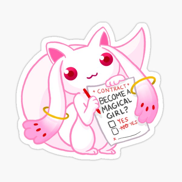 Contract with the Devil (pastel pink kyubey) Sticker