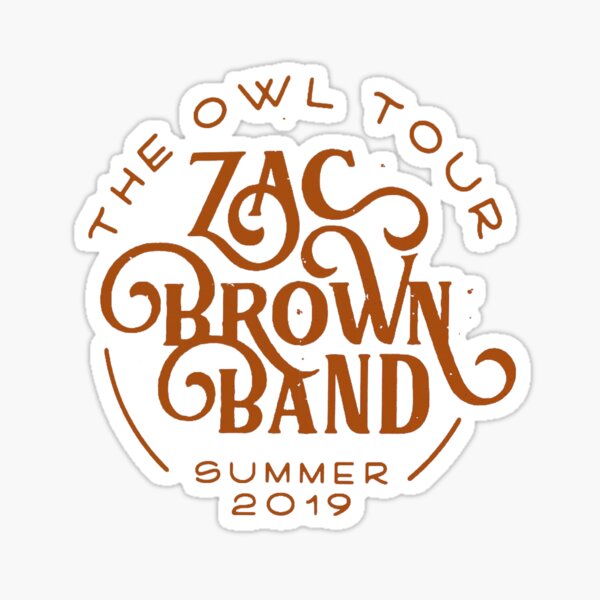 zac brown band the owl tour 2019 bedakan Sticker