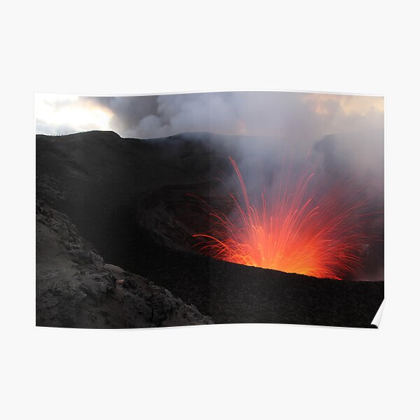 Mt Yasur Volcano Poster