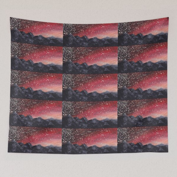Item preview, sunset over dark mountains designed and sold by LeighsDesigns.