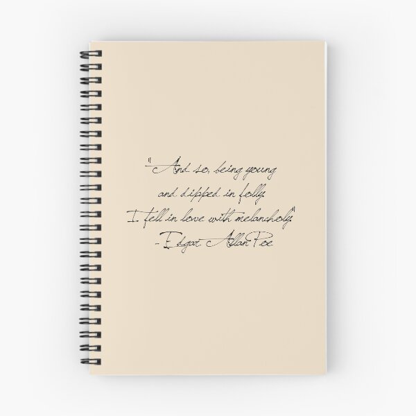 Item preview, "And so, being young  and dipped in folly.  I fell in love with melancholy."  - Edgar Allan Poe designed and sold by Cravagnati.