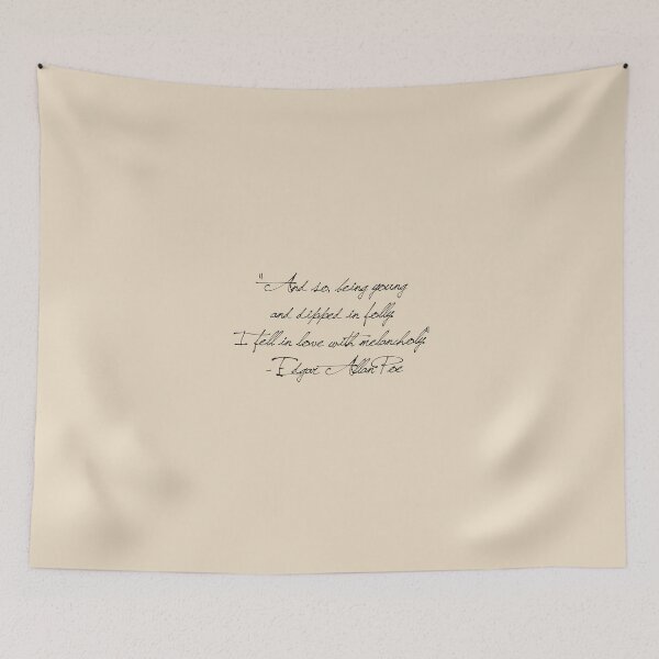 Item preview, "And so, being young  and dipped in folly.  I fell in love with melancholy."  - Edgar Allan Poe designed and sold by Cravagnati.