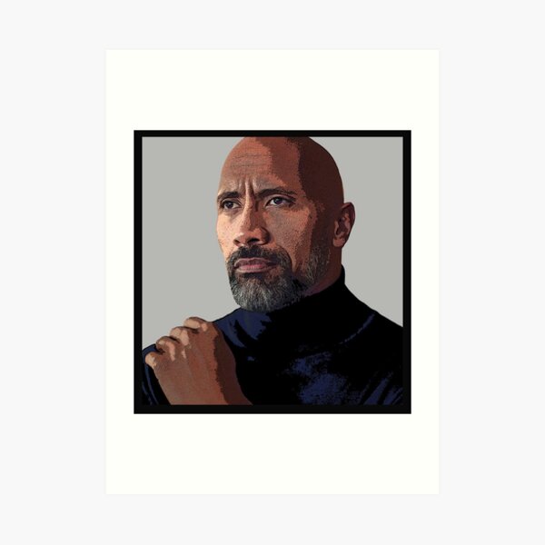 "Dwayne Johnson The Rock (No Text)" Art Print for Sale by ForgedWingg
