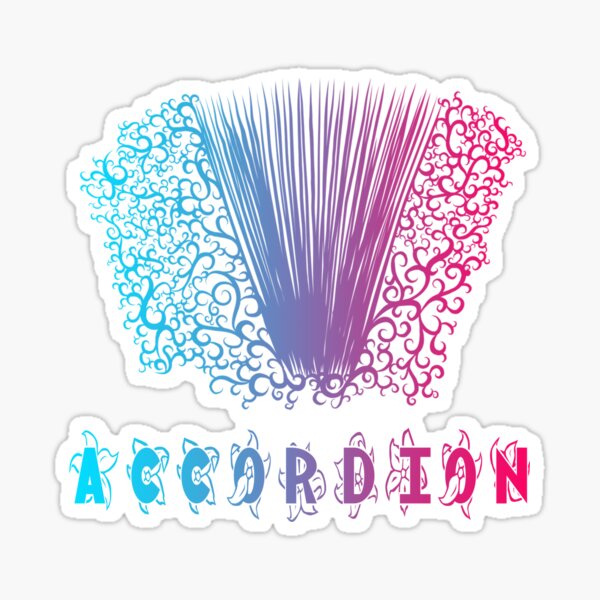 "Accordion Design / Musical Instrument Accordion" Sticker for Sale by ...