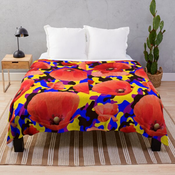 Item preview, Poppie Camouflage Red Yellow - Living Hell designed and sold by Hell-Prints.