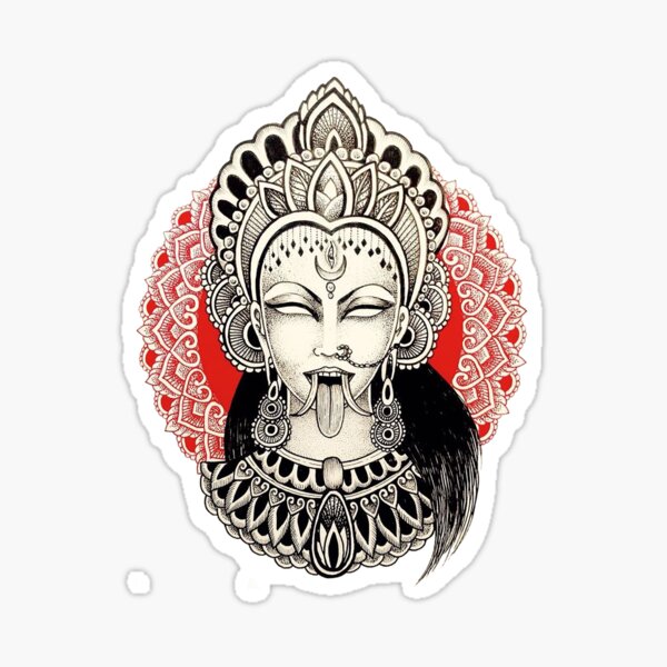 Viereck Aufkleber Mandala Indien Sticker Hippie Goa 9 cm x 9 cm 
