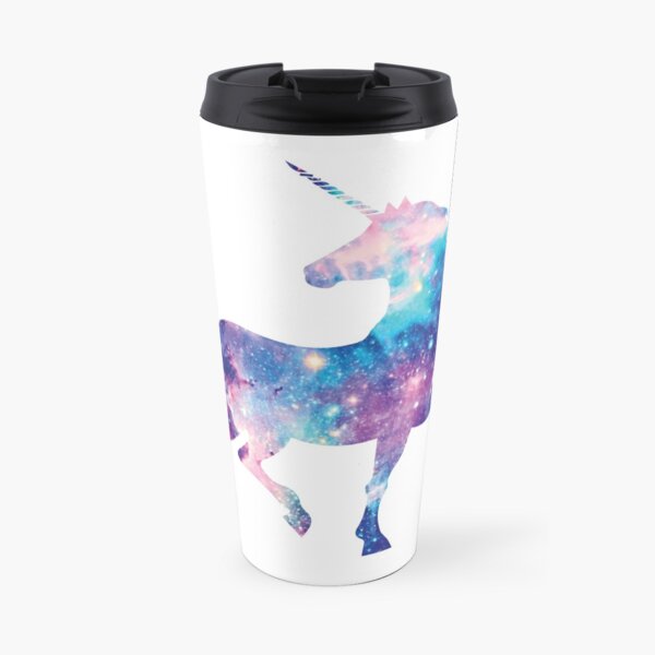Cosmic watercolor unicorn Travel Mug