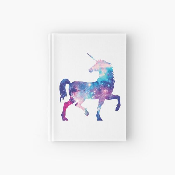Cosmic watercolor unicorn Hardcover Journal