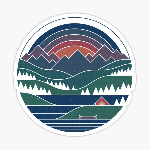 Item preview, The Lake at Twilight designed and sold by thepapercrane.