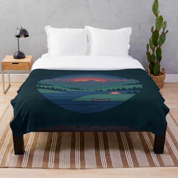 The Lake at Twilight Throw Blanket