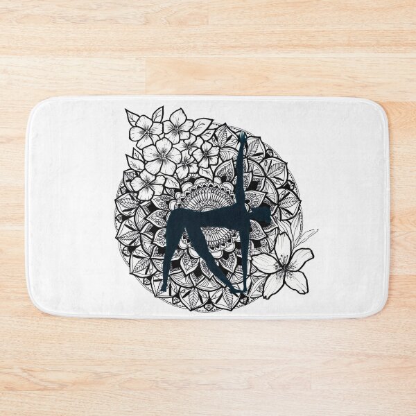 Item preview, Yoga Triangle Pose with Mandala designed and sold by Run.Breathe.Create.