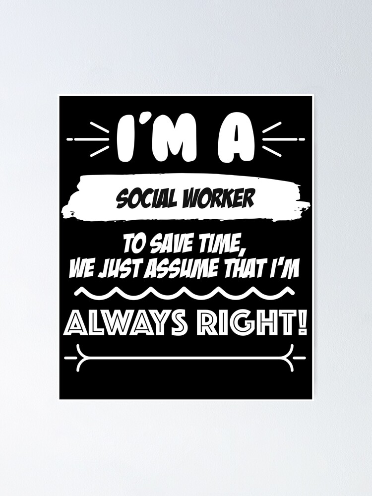 Social Worker Job Gift for every Social Worker Funny Slogan Hobby Work  Worker Fun