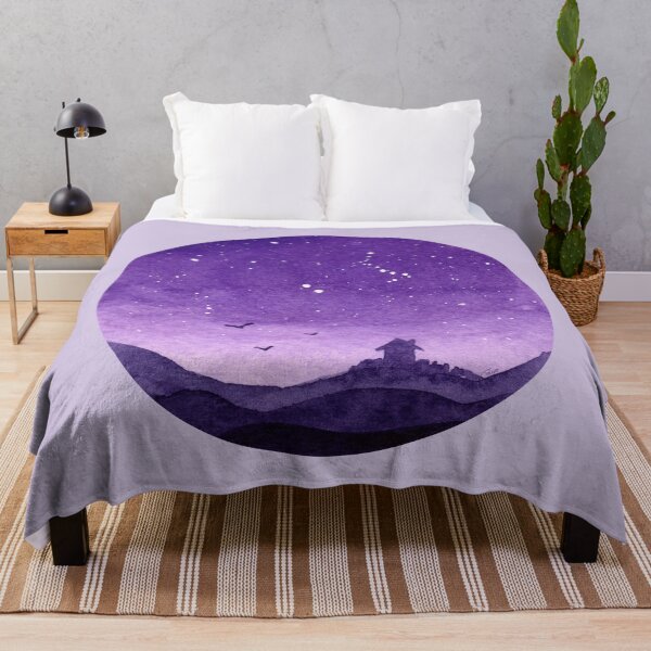 Item preview, Purple Sky - Round - Watercolour Painting designed and sold by Pattokarts.