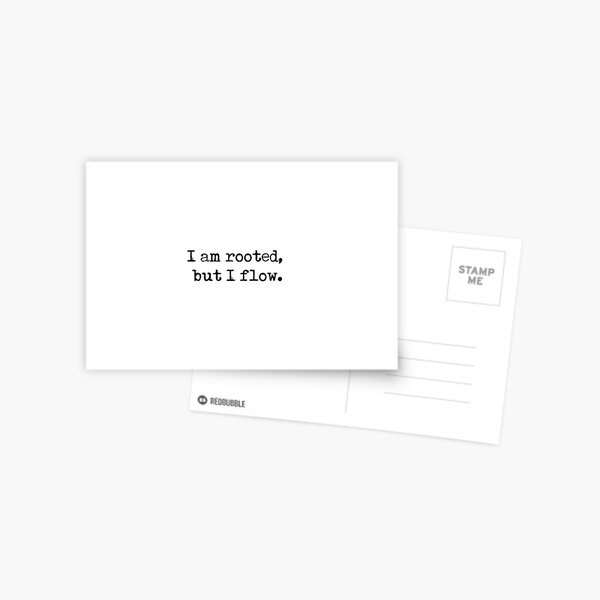 I am rooted, but I flow - Virginia Woolf Postcard