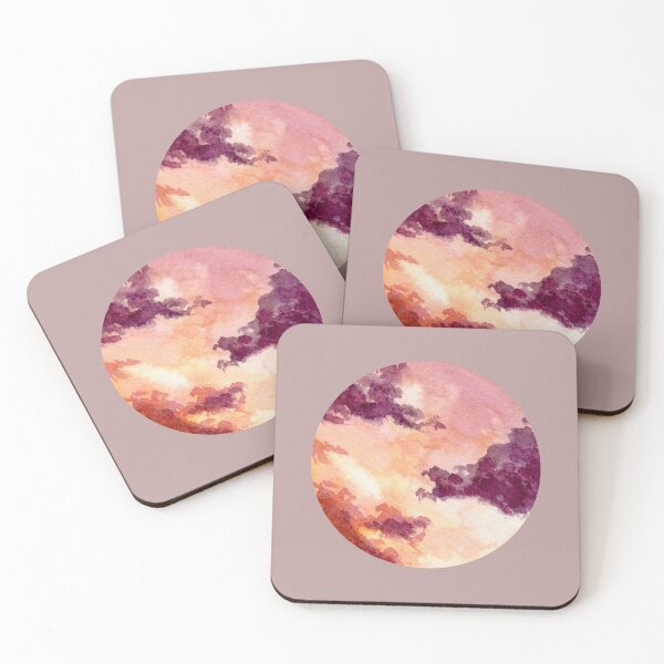 Item preview,  Golden Hour Clouds- Round - Watercolour Painting designed and sold by Pattokarts.