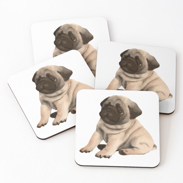 Item preview, Pug cute sitting designed and sold by ArtInPi.