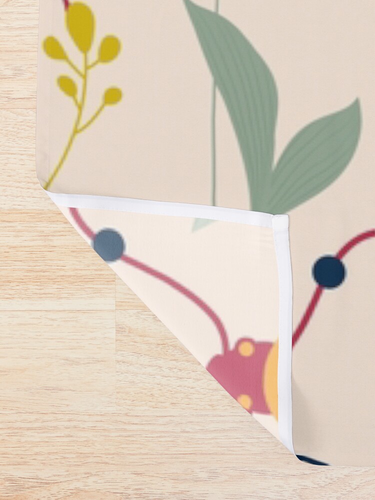 Alternate view of Summer Bugs #illustration #pattern Shower Curtain