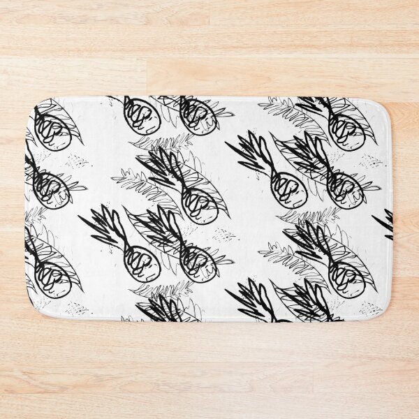 Item preview, Hand Drawn Pineapples. Watercolor Style. Black and White Seamless Print. designed and sold by Zimniy.