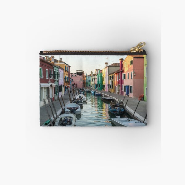 Item preview, Jewel-toned Island - Isola di Burano Working Boats on Glossy Silk designed and sold by Georgia Mizuleva.