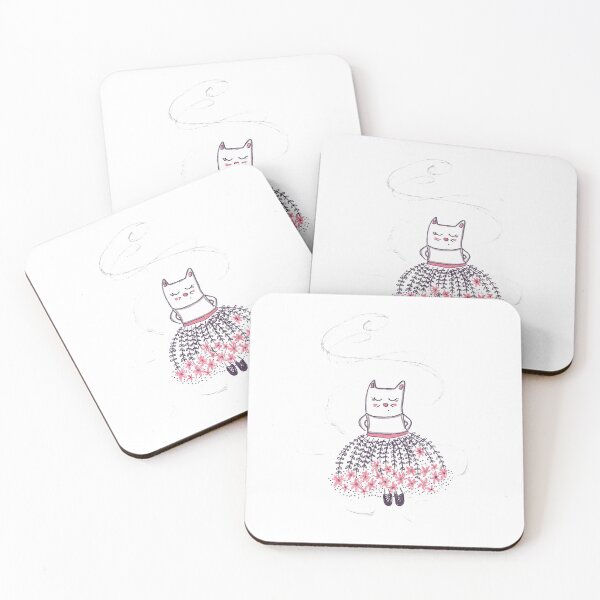 Item preview, Cute Cat Ballerina Dancing Art designed and sold by HighArtDesigns.