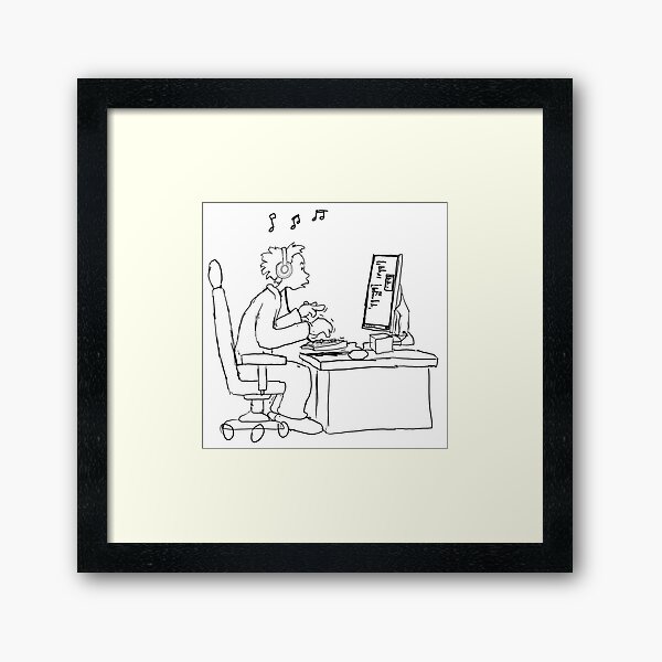 Programming Cartoon Framed Art Print