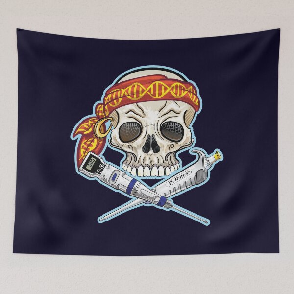 Item preview, PCR Pirate Funny Design for DNA Biotechnology Lab Scientists designed and sold by Zit-Zat-Zot.