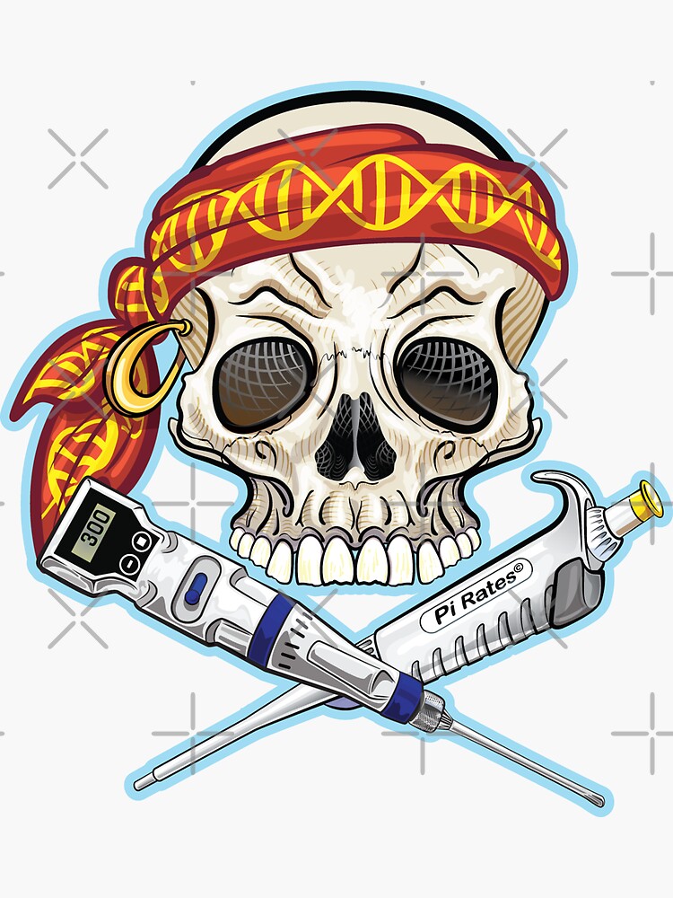 PCR Pirate Funny Design for DNA Biotechnology Lab Scientists Sticker for  Sale by Zit-Zat-Zot