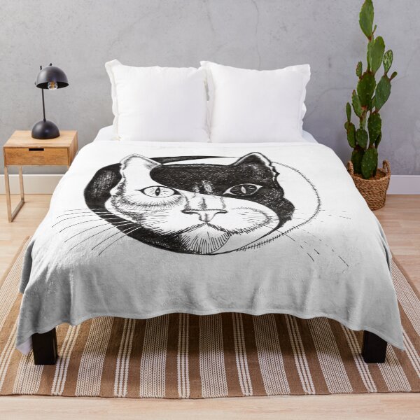 Item preview, Yin Yang Cat Art Zen Yoga Art designed and sold by HighArtDesigns.