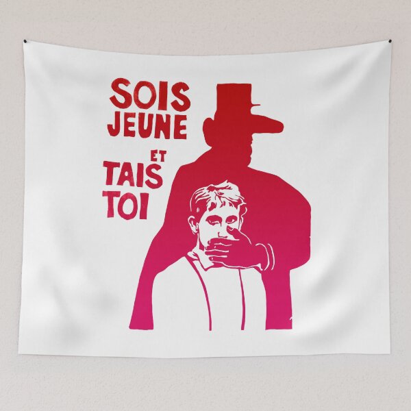 Item preview, Paris Revolt, May 68: SOIS JEUNE ET TAIS TOI: The Original in Graduated Reds on White designed and sold by Day Chapman.