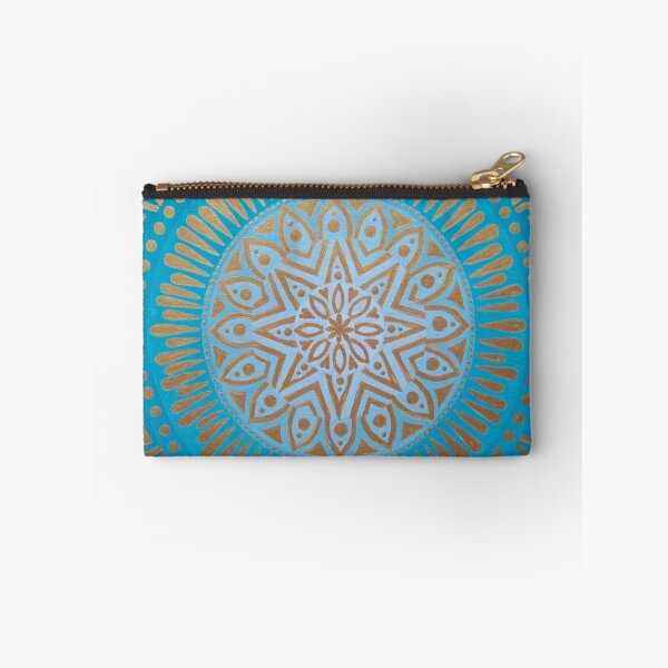 Item preview, Glowing Gold on Aqua Mandala designed and sold by Soozie Wray.