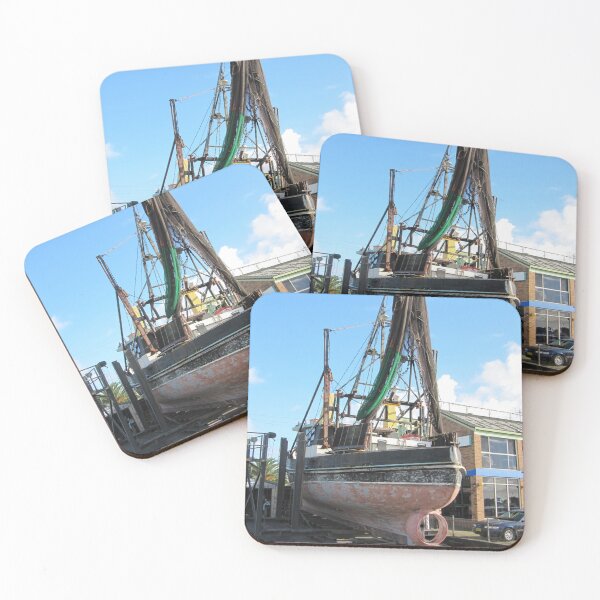 Item preview, Prawn Boat on the Slipway, Boatyard, Tuncurry, Nth. New South Wales. designed and sold by RitaBlom.