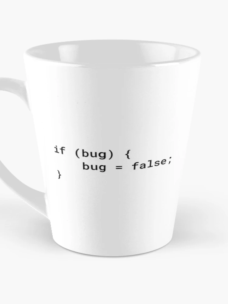 Thumbnail 3 of 4, Coffee Mug, JavaScript - If Bug Bug Equals False (Inverted) designed and sold by developer-gifts.