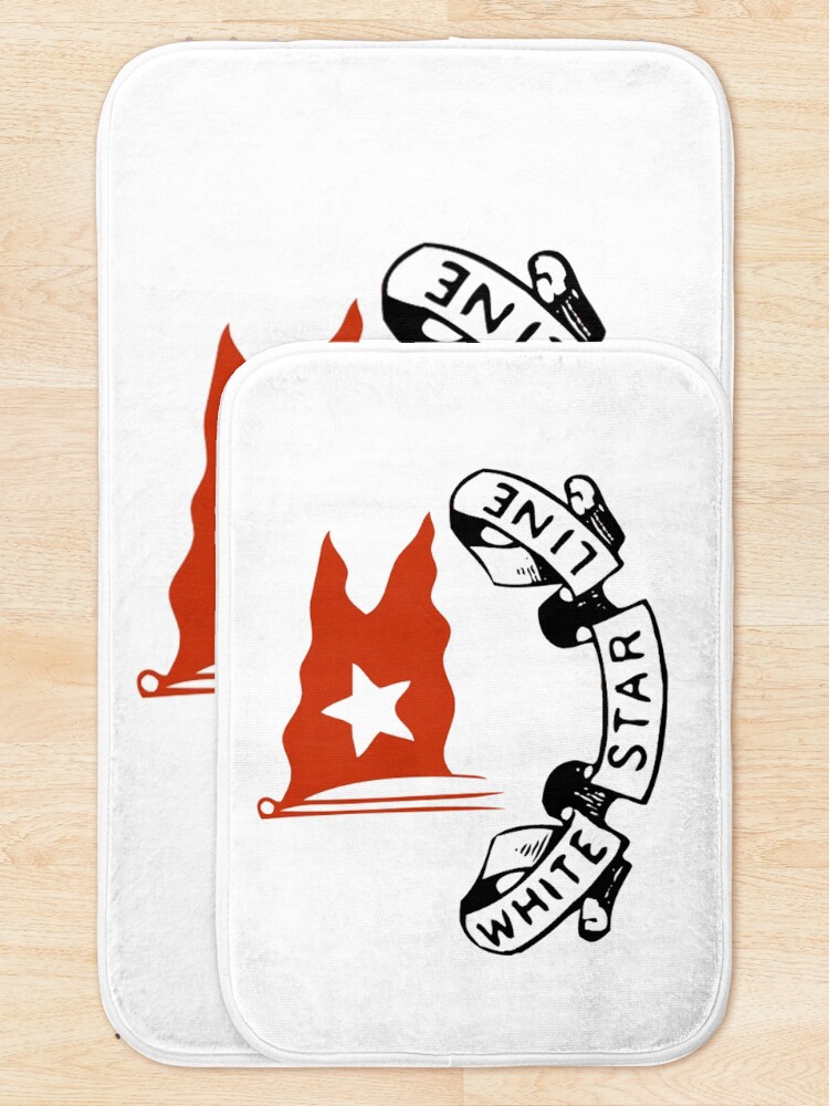 Alternate view of White Star Line, Logo. Titanic. Bath Mat