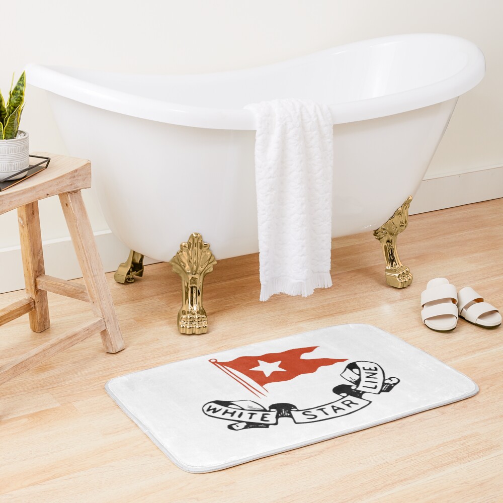 White Star Line, Logo. Titanic. Bath Mat