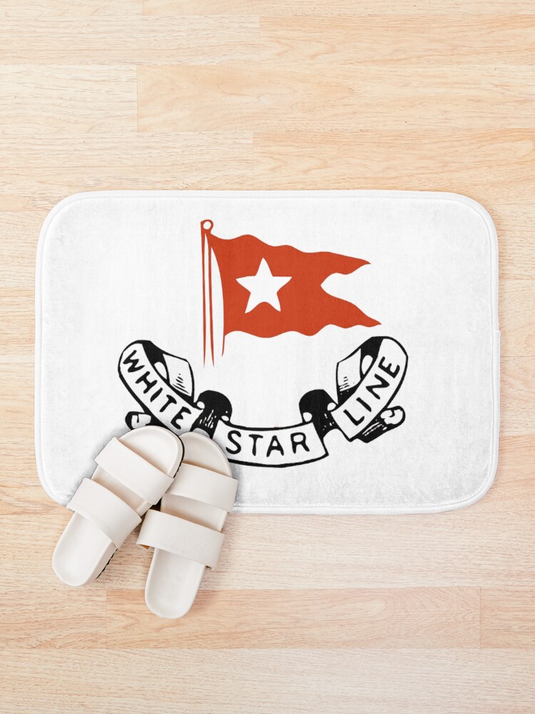 Alternate view of White Star Line, Logo. Titanic. Bath Mat