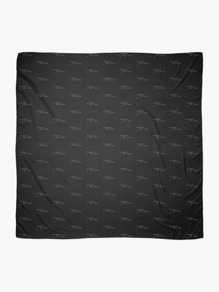 Thumbnail 2 of 3, Scarf, JavaScript - If Bug Bug Equals False designed and sold by developer-gifts.