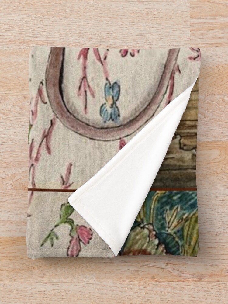 Alternate view of The Mice at Work.Threading the Needle. Beatrix Potter. Throw Blanket