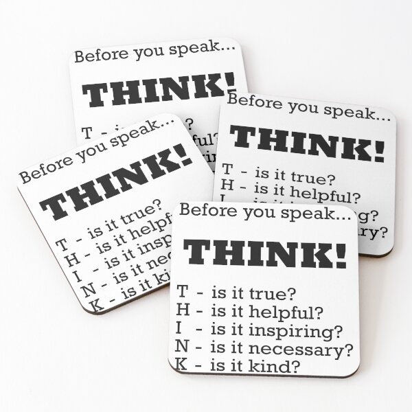 Item preview, Before you speak... THINK! designed and sold by Hilbert72.