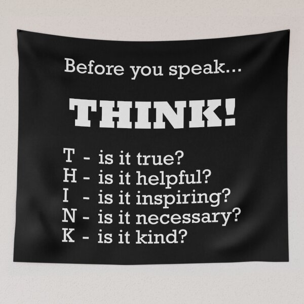 Item preview, Before you speak... THINK! designed and sold by Hilbert72.