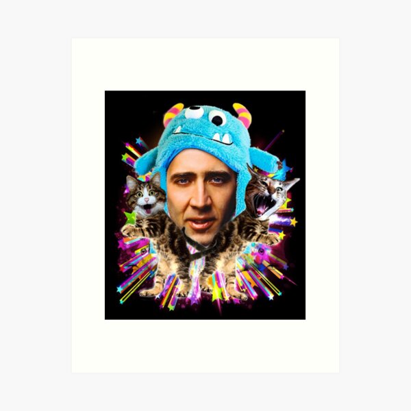 Item preview, Nicholas Cage with Kittens designed and sold by Babyfishbrain.