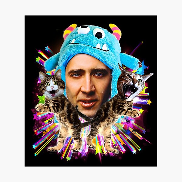 Item preview, Nicholas Cage with Kittens designed and sold by Babyfishbrain.