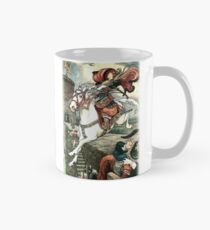SHE PUT HER GOOD STEED TO THE WALLS AND LEAPT LIGHTLY OVER THEM from the story HOW STAVR THE NOBLE WAS SAVED BY A WOMAN’S WILES in The Russian Story Book Classic Mug