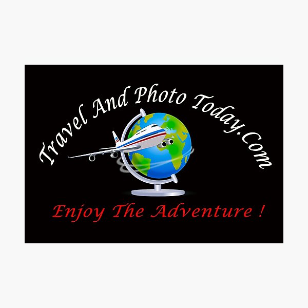 Travel And Photo Today - Logo - White & Red Letter Photographic Print