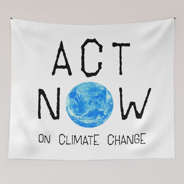 Item preview, ACT NOW ON CLIMATE CHANGE: The Original Black Type on White designed and sold by Day Chapman.
