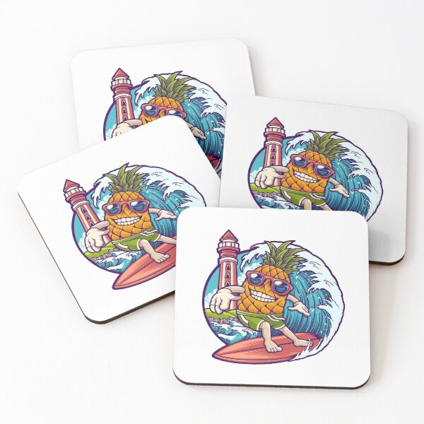 Item preview, Big Wave Pineapple Surfer  designed and sold by CrayzeeTeesUSA.