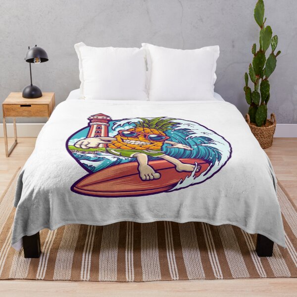 Item preview, Big Wave Pineapple Surfer  designed and sold by CrayzeeTeesUSA.
