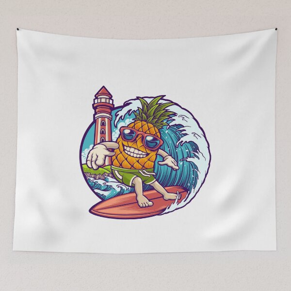 Item preview, Big Wave Pineapple Surfer  designed and sold by CrayzeeTeesUSA.