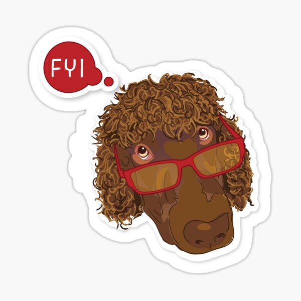 Canine Cutie Poodle "FYI" Sticker