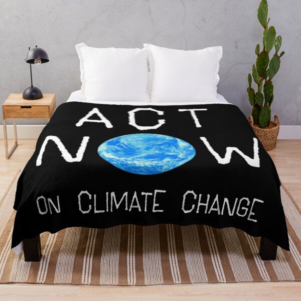Item preview, ACT NOW ON CLIMATE CHANGE: The Original White Text on Black designed and sold by Day Chapman.